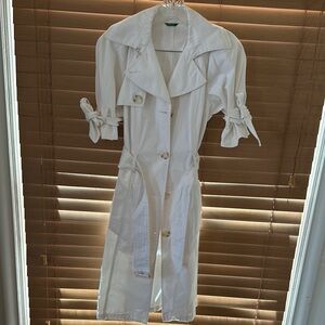 United Colors Of Benetton Cream Trench Coat